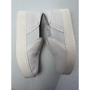 Vince Blair 5 Perforated White Leather Slip-On Sneakers Women’s Size 9.5
